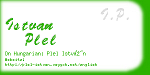 istvan plel business card